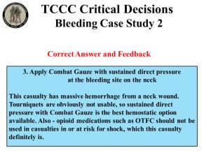 INSTRUCTOR GUIDE FOR TCCC CRITICAL DECISION CASE STUDIES IN TCCC-MP 180801 3 