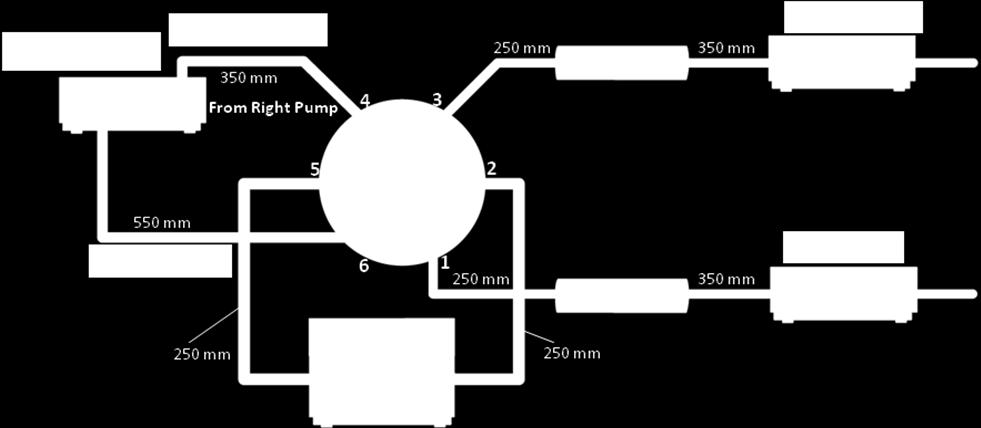 5.4 Flow Schematic The figure below shows the Parallel LC setup. With this configuration, two Chromeleon instruments ( time bases ) share the column compartment and the autosampler.