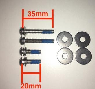 It is critical that all 4 screws are properly secured before use.