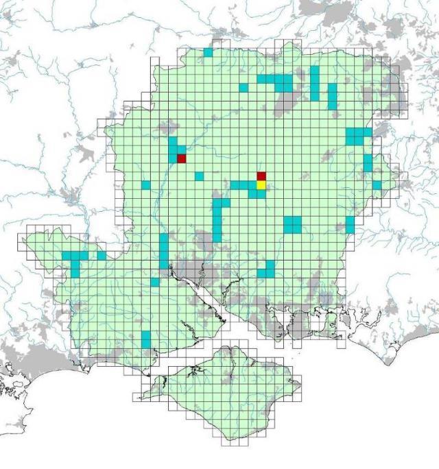 Crayfish Distribution in Hampshire Pre 2003 2003-2008 2009 OS