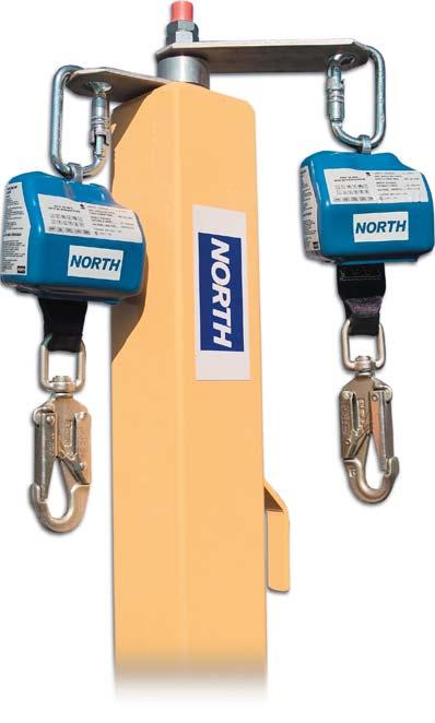 Base can be welded or bolted to the structure. Power Post installs into the base in seconds.