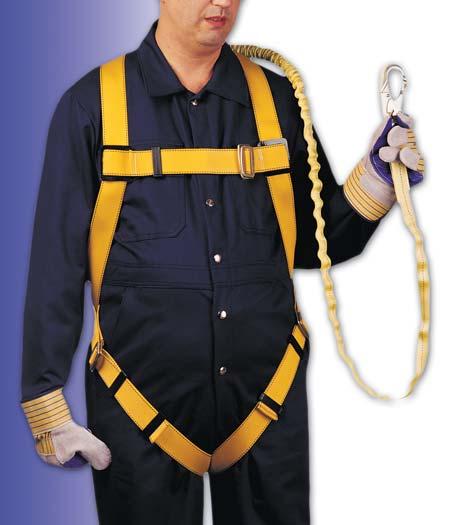 COMBOS FPDCOMBO1 & FPDCOMBO1XL FPD698/1DP Universal Size or FPD698/1DPXL XLarge Full Body Harness Harness with Permanently Attached 4 or 6 foot Decelerator Energy Absorbing Lanyard with Double