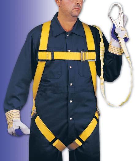 locking snap hook 6ft FPDCOMBO2 & FPDCOMBO2XL FPD698/1DP Universal Size or FPD698/1DPXL XLarge Full Body Harness Harness with Permanently Attached 4 or 6 foot Decelerator Energy Absorbing Lanyard