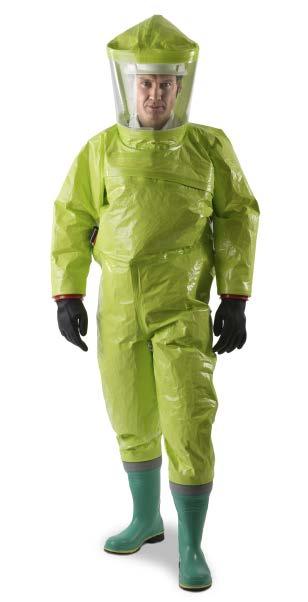 PRPS Chemical Respirator Suit Tychem TK From DuPont Tychem TK, a high performance, lightweight, multi-layer chemical barrier material Respiratory system comprising a battery powered 3M Jupiter air