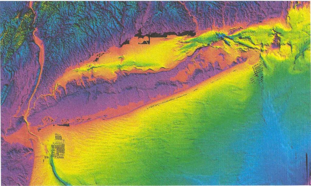 Fig. 11: SBS 3 bathymetric and topographic elevation map of Metropolitan New York and Long Island (bathymetry based on various