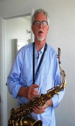 Margaritas, Jim Andrews played the saxophone and warm