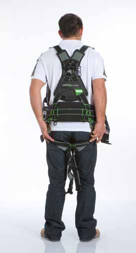 Shake harness to allow all straps to fall in place.
