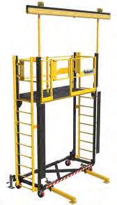 supported ladder system Options: Custom Paint Job SUPPORTED LADDER SYSTEM Heavy-duty steel base design with an aluminum platform and fall arrest rail.