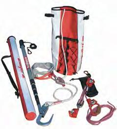 Takes only a few minutes to set up and perform a rescue. Rescue is performed safely from above victim. Kit includes all necessary components for safe rescue. 8900293 Rollgliss Rescue Kit with 66 ft.
