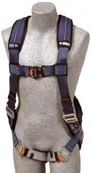 VEST-style FUll BODY HARNESSES 1110228C EXofit XP vest-style HARNESS Back and side D-rings, loops for belt, quick connect buckles.