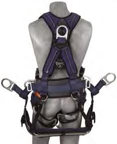 EXofit XP TOWER climbing HARNESS Vest style, front and back D-ring, belt with back pad