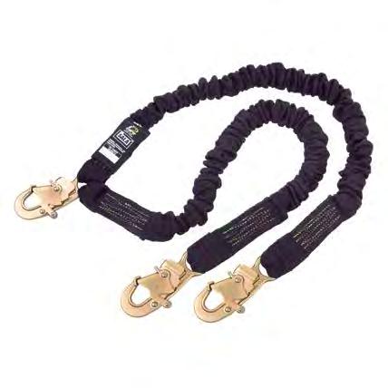 1244413C SHOCKWAVE2 WEB LOOP 100% TIE-off LANYARD E4 double-leg with snap hooks at leg ends and