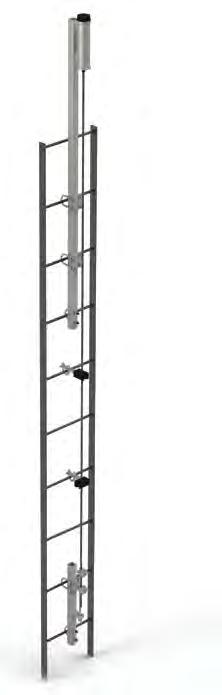 Lad-Saf flexible Cable ladder safety system 6116280 STANDARD TOP BRACKET Galvanized top bracket with mounting hardware. For systems up to 499 ft. (152m) high, fits up to 1-1/8" (2.