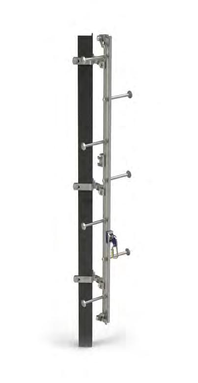 RAILOK 90 standard ladder railok 90 integrated ladder 6000352 Top ladder rail gate Aluminum and galvanized steel clamp with fastening hardware.