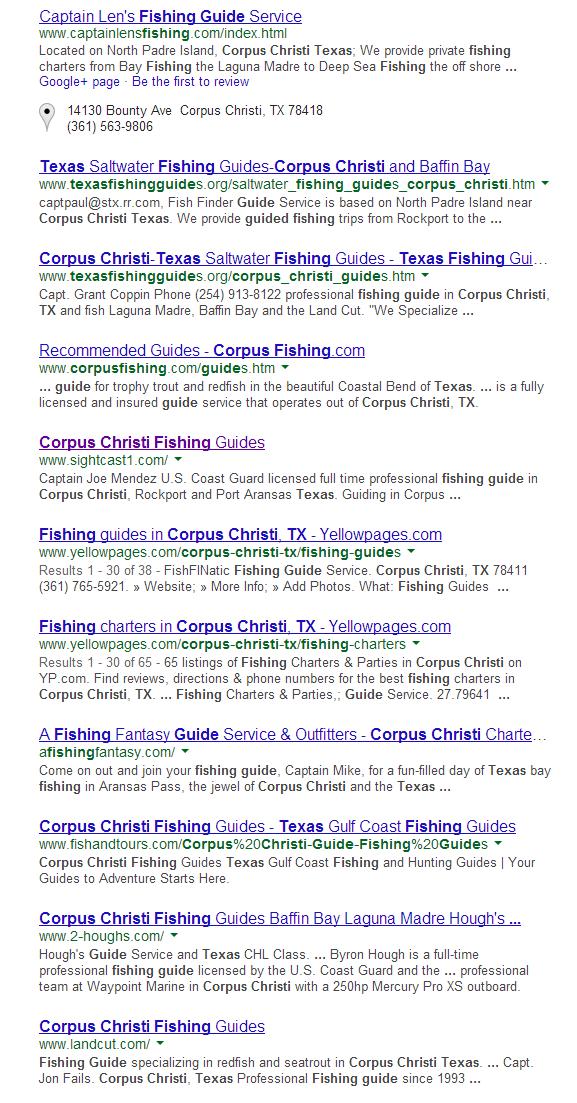 Guided Fishing Market Research 7 Search For Corpus Christi,