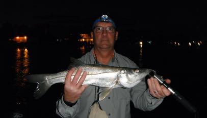 Johns Ben Marquis with his first snook fishing with his dad on Boca Ciega Bay. I caught nine of these shad and lost another three.