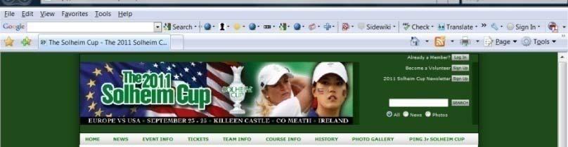 Websites 2007 www.solheimcup.golf.