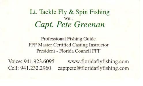 LOCAL FISHING GUIDES Capt. Frank Bourgeois Offshore Hernando Cty 352-666-6234 Capt. Dave Chouinard, Tampa Bay 732-610-9700 Capt.