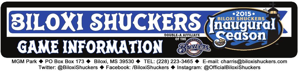 Biloxi Shuckers (MIL) 20-13 at Jackson Generals (SEA) 12-18 LHP Hobbs Johnson (2-0, 2.39) vs. LHP Jake Zokan (1-1, 6.75) Game