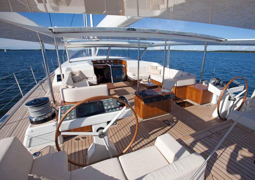 SWAN 105 TI-COYO was commissioned by an experienced owner who sought a modern performance cruiser utilizing the very latest technology while maintaining a high level of comfort and the ability to