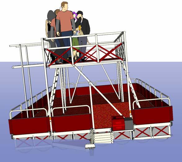 Figure 3 All Passengers on Lower Level to Port Side Figure 4 shows the equilibrium condition when all passengers crowd