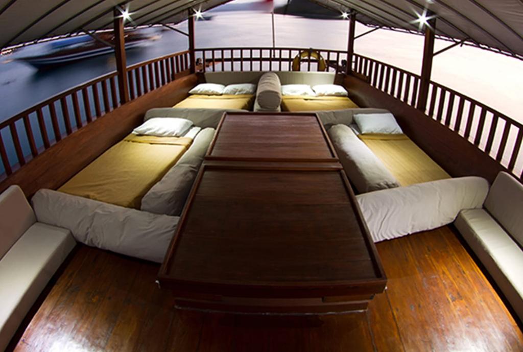Sleeping a maximum of just 7 guests with a spacious upper deck for you to relax, dine and sleep under the stars... in absolute comfort!