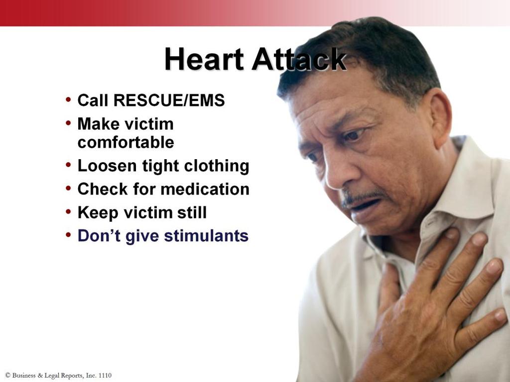 Signs that someone is having a heart attack include shortness of breath or difficulty breathing; anxiety; pressure, squeezing, fullness, or pain in the center of the chest, radiating down either arm,