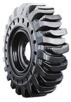 Trelleborg manufactures Solidflex tires that feature elliptical apertures and HD tires that are aperture free.
