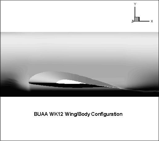 INVESTIGATION OF HIGH-LIFT, MILD-STALL WINGS Fig. 8. Comparison of the measured wing/body lift curves Fig. 6. Side view of the BUAA-K12 wing/body combination, CFD model Fig.