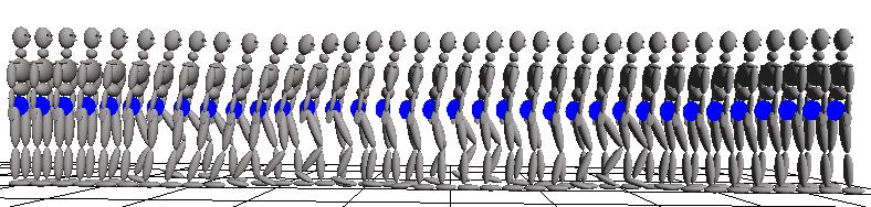 (c) Forward double stepping (d) Forward multi stepping (e) Left-backward single stepping (f) Leftward double stepping Fig. 5. directions.