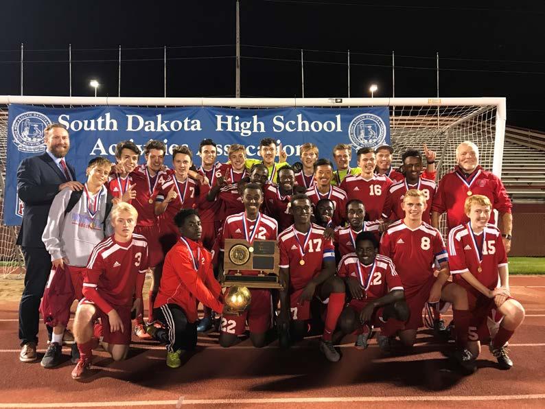 6th ANNUAL BOYS STATE SOCCER CHAMPIONSHIPS Aberdeen October -7, 2017 STATE AA CHAMPIONS SIOUX FALLS LINCOLN PATRIOTS Team Members include: Head Coach: Doug Townsend, Liam Downey, Riley Sullivan,