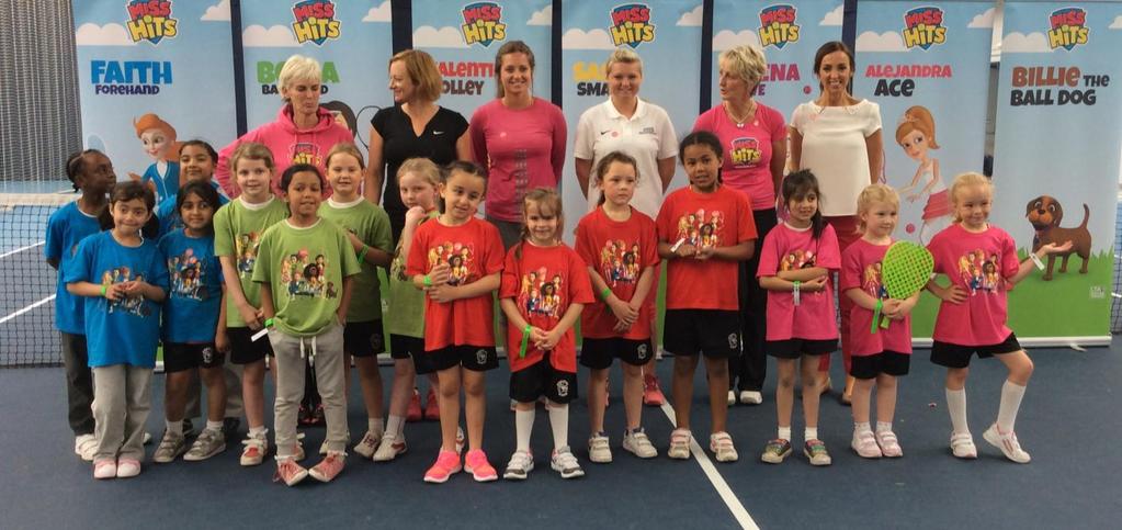 MISS-HITS Tennis On Thursday 18 th June a group of Year 1 and 2 girls that have been involved in the Miss-Hits tennis programme, travelled to The Priory Club in Edgbaston to receive a workshop from