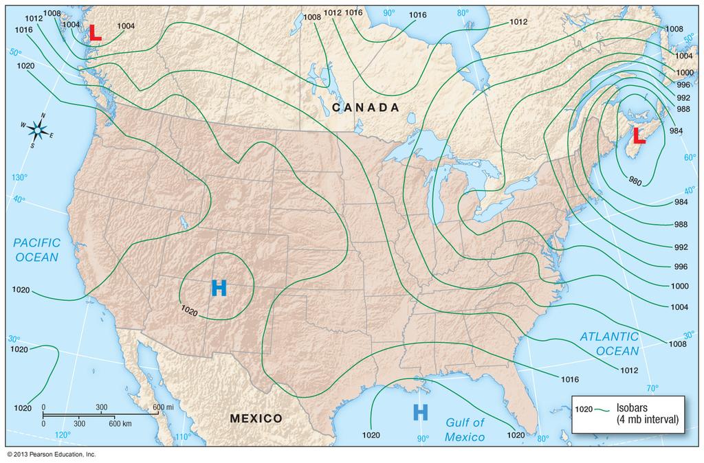 Clicker question What is the term for the lines on this map? A. height contours B. winds C.