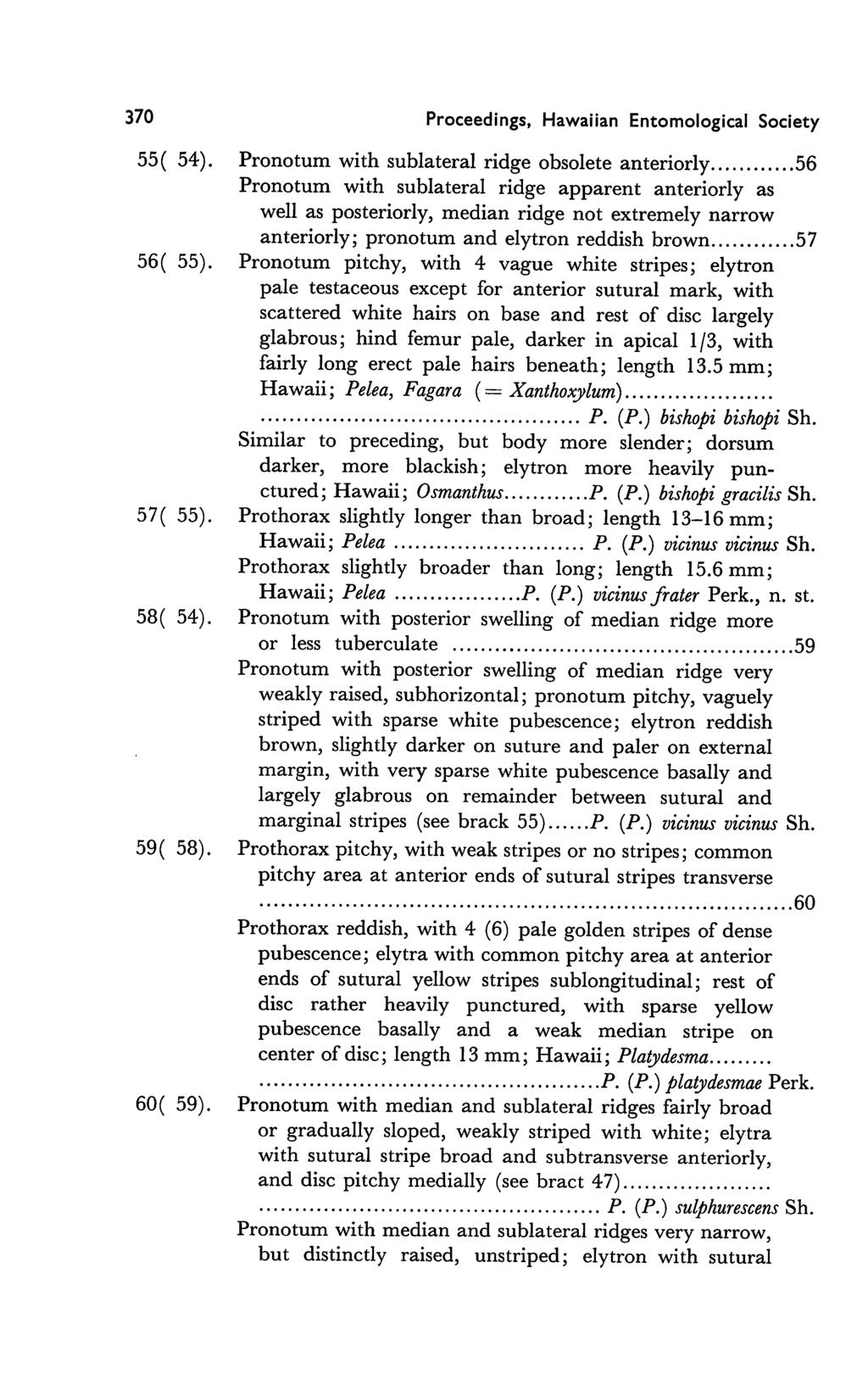 370 Proceedings, Hawaiian Entomological Society 55 ( 54).