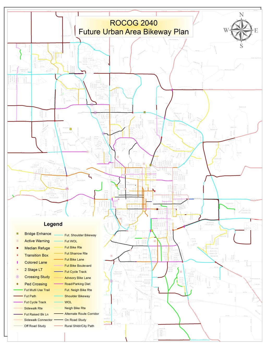 Figure 7 12: Urban Bikeway Network Design Map RE