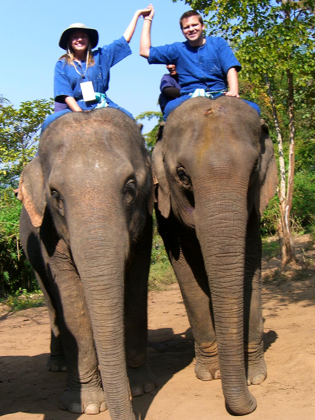 quad*ru*ped (n.) While we were in Thailand, Mr. Carmona and I rode elephants.