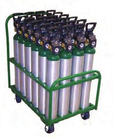 Capacity: D/E Part # SAFMDE-36 Saf-T-Cart Medical Cylinder Cart