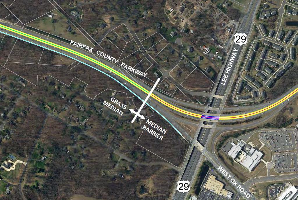 Improvements to Northern Section Widening ties into existing 6- lane