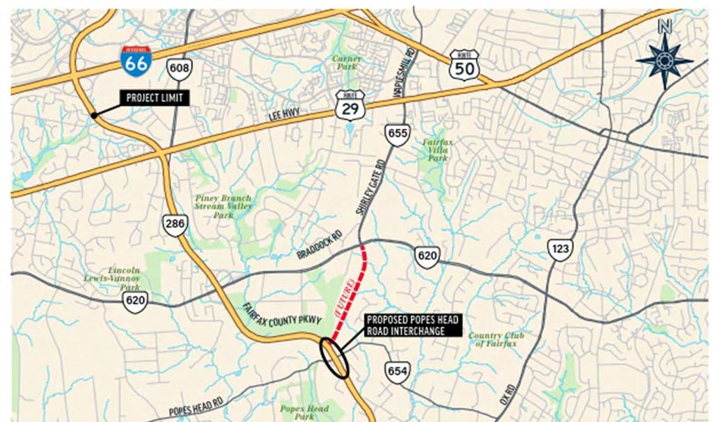 Fairfax County Parkway (Route 286) Widening Project Route