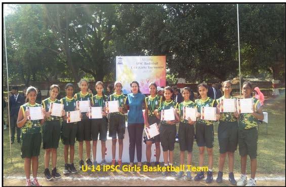 U 14 Basketball Girls Team Inter Zonal Basketball Tournament Our school U-17 Basketball girls team became 2 nd best team of Delhi State by winning Second Position in Inter Zonal Basketball Girls