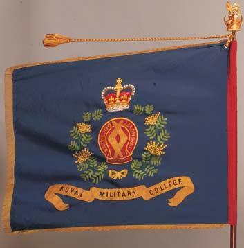 Description 10A-3 9. Colours are made of silk and measure 90 cm on the pike by 113 cm on the fly, excluding a 5 cm gold fringe and the pike pocket. 10. The Queens Colour is based on the Australian Flag.