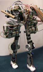 Fig (a) Direct Drive Biped of Carnegie Mellon University (b) Prototype META, the first Delft prototype to walk with flat feet and ankles with springs (c) D hydraulic biped built by Sarcos for