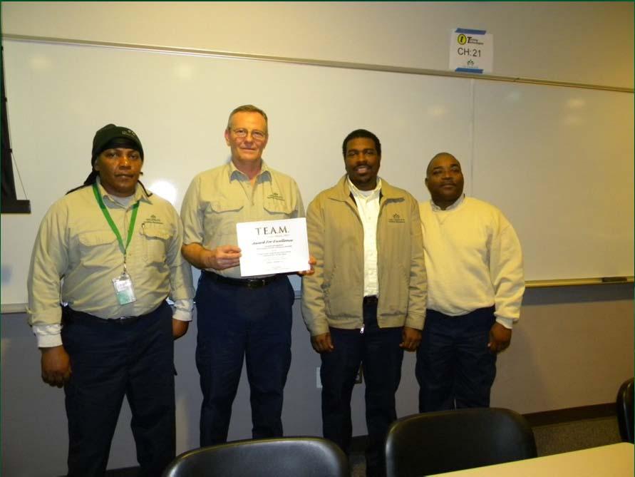 Mario Moore, Franjo Pauler, Terrell Patton, Hamp Brown, and Willard Brown (Housekeeping) I want to express my gratitude for the exceptional job that your housekeeping floor crew did in Atkins G44.