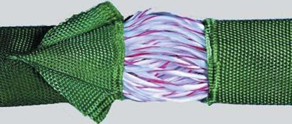 Good up to 194º F. Red striped, white core yarns allow for easy identification of damaged slings.