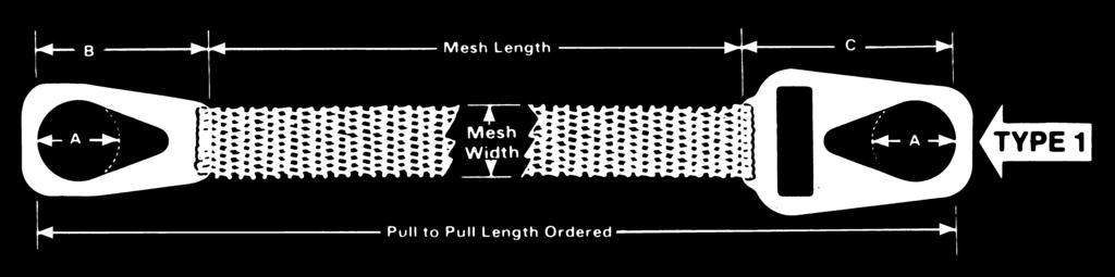 Each sling permanently stamped with capacity and serial number. Each sling proof tested and certified. Width of mesh helps control and balance load. Repairable - thus very cost effective.