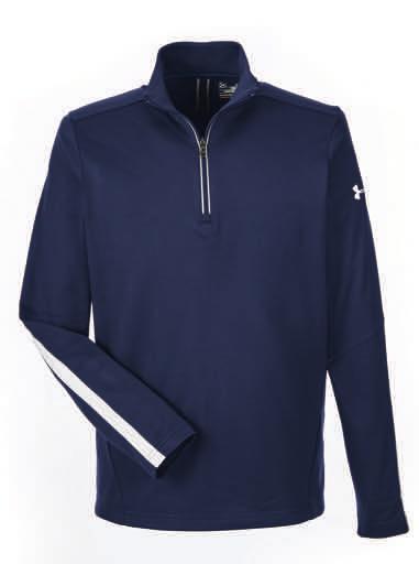 $64.99 COLOURS: Black, Graphite, Midnight Navy, Red, Royal 1276355 LADIES U A QUALIFIER QUARTER-ZIP soft and durable circular knit construction with brushed interior for extra warmth signature