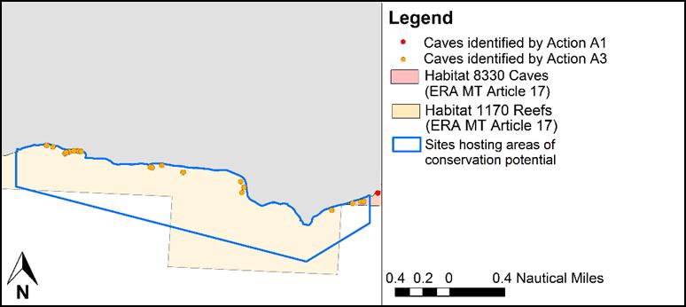 Inshore Site III Large number of emergent and fully submerged caves Coastal reef habitats: submarine