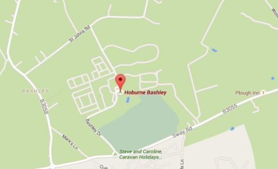 Start Hoburne Bashley Sway Rd New Milton Hampshire BH25 5QR The ride sets out from the Hoburne Bashley holiday park.