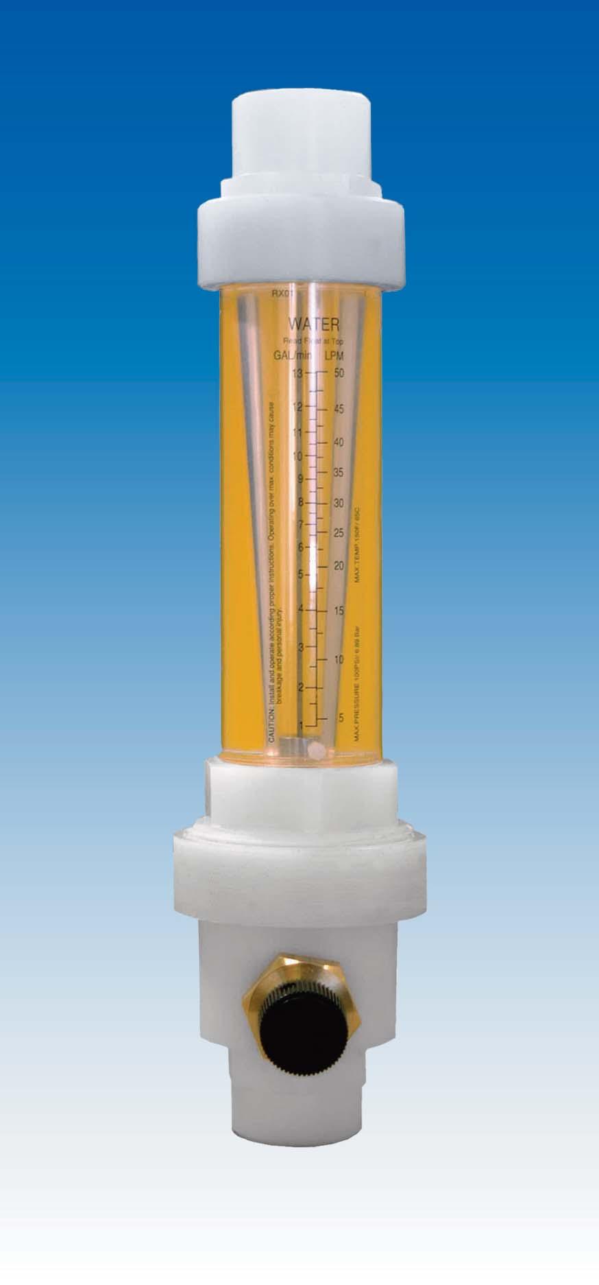 ACRXV ACRXV meters are being offered with any one of the interchangeable direct reading scales for Water, Argon, Oxygen, Carbon Dioxide, Nitrogen and Helium. Multi-turn needle valve is included.