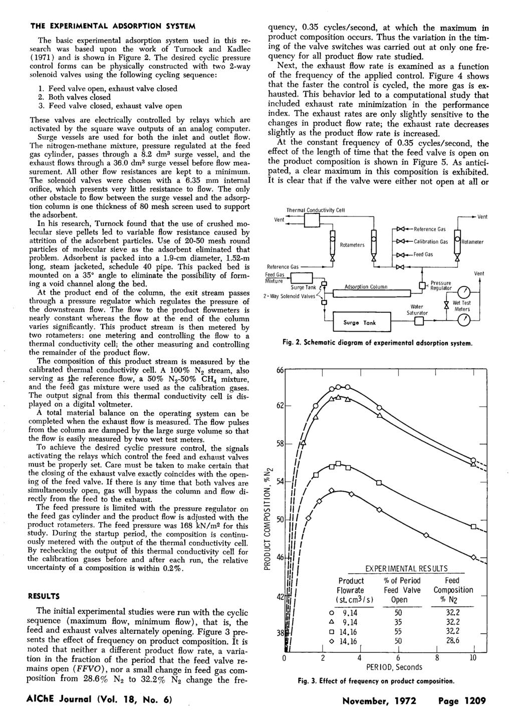 THE EXPERMENTAL ADSORPTON SYSTEM The basi experimental adsorption system used in this researh was based upon the work of Turnok and Kadle (1971) and is shown in Figure 2.